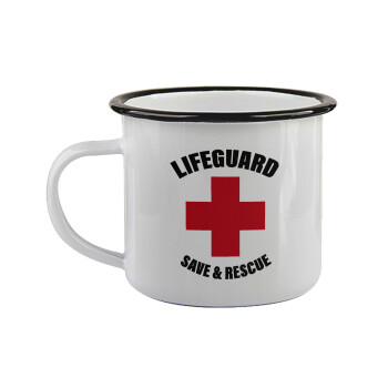Lifeguard Save & Rescue, Κούπα εμαγιέ με μαύρο χείλος 360ml