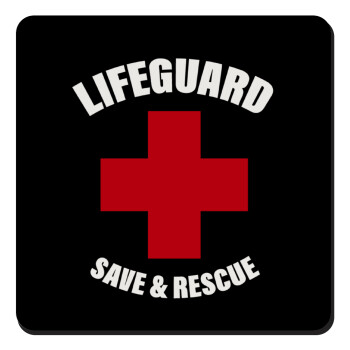 Lifeguard Save & Rescue, Τετράγωνο μαγνητάκι ξύλινο 9x9cm