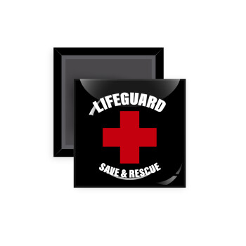 Lifeguard Save & Rescue, Μαγνητάκι ψυγείου τετράγωνο διάστασης 5x5cm