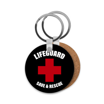 Lifeguard Save & Rescue, Μπρελόκ Ξύλινο στρογγυλό MDF Φ5cm