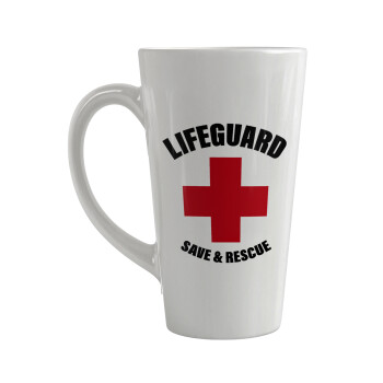 Lifeguard Save & Rescue, Κούπα κωνική Latte Μεγάλη, κεραμική, 450ml