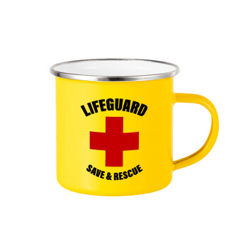 Lifeguard Save & Rescue, Κούπα Μεταλλική εμαγιέ Κίτρινη 360ml