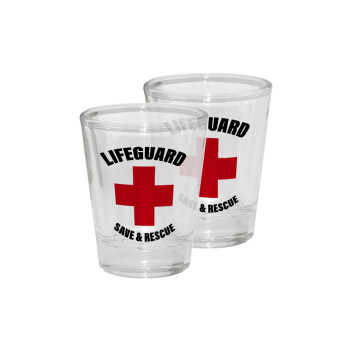 Lifeguard Save & Rescue, Σφηνοπότηρα γυάλινα 45ml διάφανα (2 τεμάχια)