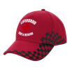 Adult Cap RACING Ultimate Red/Black, (100% COTTON DRILL, ADULT, UNISEX, ONE SIZE ADULT)