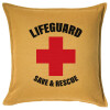 Sofa cushion YELLOW 50x50cm includes filling