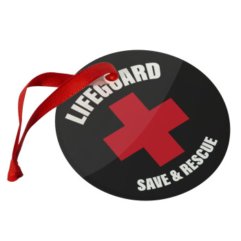 Lifeguard Save & Rescue, Χριστουγεννιάτικο στολίδι γυάλινο 9cm