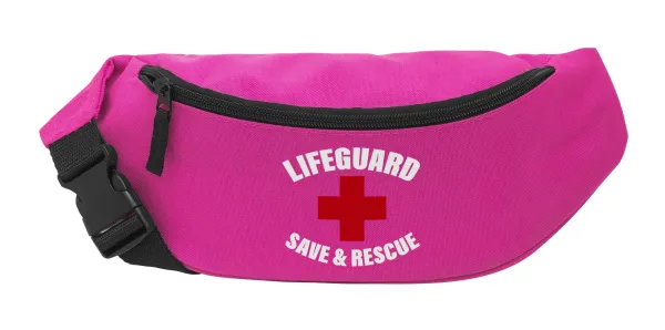 Lifeguard Save & Rescue — Unisex waist bag (banana) in PINK color with 2 pockets