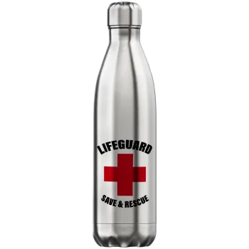 Lifeguard Save & Rescue, Inox (Stainless steel) hot metal mug, double wall, 750ml