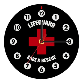 Lifeguard Save & Rescue, Ρολόι τοίχου ξύλινο (20cm)