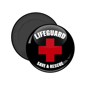 Lifeguard Save & Rescue, Μαγνητάκι ψυγείου στρογγυλό διάστασης 5cm