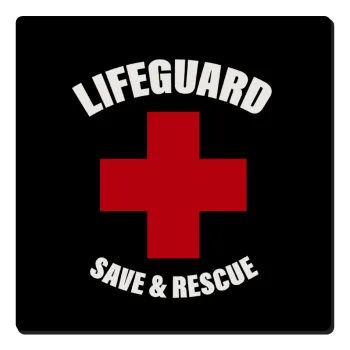 Lifeguard Save & Rescue, Τετράγωνο μαγνητάκι ξύλινο 6x6cm