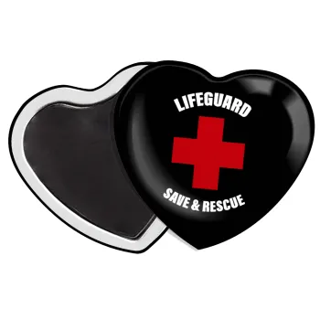 Lifeguard Save & Rescue, Μαγνητάκι καρδιά (57x52mm)