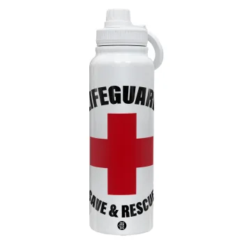 Lifeguard Save & Rescue, Θερμός 1L Ανοξείδωτο με Βάση Κινητού & Διπλά Τοιχώματα