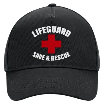 Lifeguard Save & Rescue, Καπέλο Ενηλίκων Ultimate ΜΑΥΡΟ, (100% ΒΑΜΒΑΚΕΡΟ DRILL, ΕΝΗΛΙΚΩΝ, UNISEX, ONE SIZE)