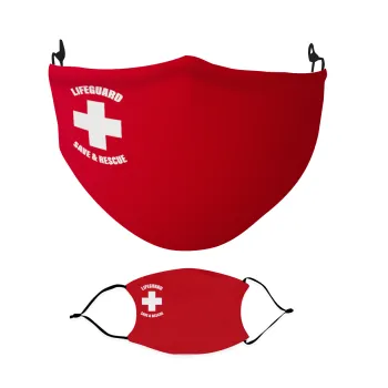 Lifeguard Save & Rescue, Μάσκα υφασμάτινη Ενηλίκων πολλαπλών στρώσεων με υποδοχή φίλτρου
