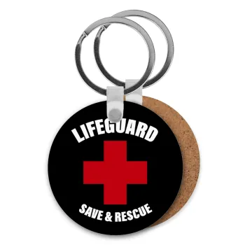 Lifeguard Save & Rescue, Μπρελόκ Ξύλινο στρογγυλό MDF Φ5cm