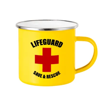Lifeguard Save & Rescue, Κούπα Μεταλλική εμαγιέ Κίτρινη 360ml