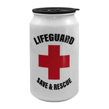 Lifeguard Save & Rescue, Κούπα ταξιδιού μεταλλική με καπάκι (tin-can) 500ml