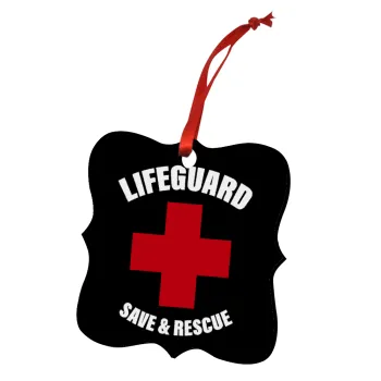 Lifeguard Save & Rescue, Στολίδι Χριστουγεννιάτικο στολίδι polygon ξύλινο 7.5cm