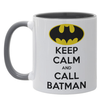 KEEP CALM & Call BATMAN, Mug colored grey, ceramic, 330ml