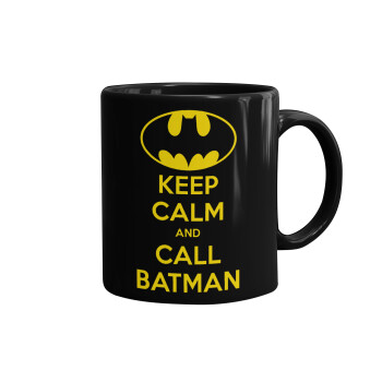 KEEP CALM & Call BATMAN, Mug black, ceramic, 330ml