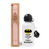 Easter Set, metallic aluminum bottle (500ml) & aromatic flat Easter candle (30cm) (PINK)