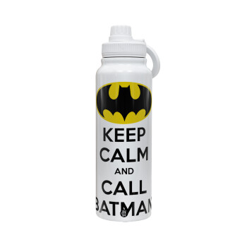 KEEP CALM & Call BATMAN, Θερμός 1L Ανοξείδωτο με Βάση Κινητού & Διπλά Τοιχώματα