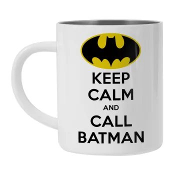 KEEP CALM & Call BATMAN, Mug Stainless steel double wall 300ml