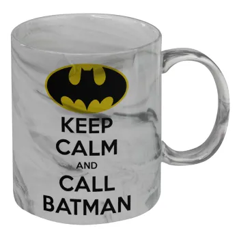 KEEP CALM & Call BATMAN, Mug ceramic marble style, 330ml