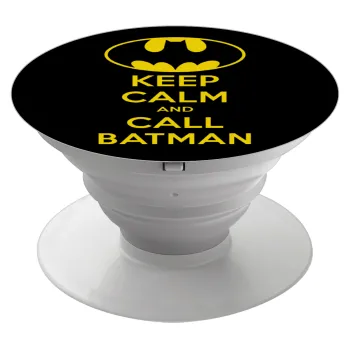 KEEP CALM & Call BATMAN, Phone Holders Stand  White Hand-held Mobile Phone Holder