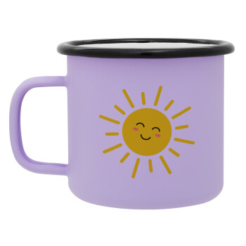 Happy sun, Κούπα Μεταλλική εμαγιέ ΜΑΤ Light Pastel Purple 360ml