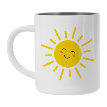 Happy sun, Mug Stainless steel double wall 300ml