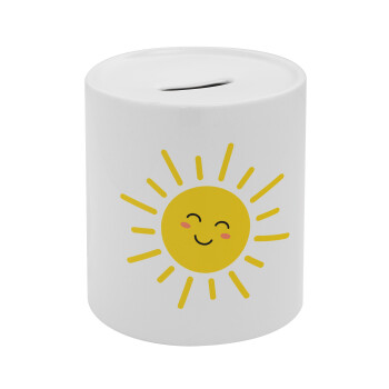 Happy sun, Κουμπαράς πορσελάνης με τάπα