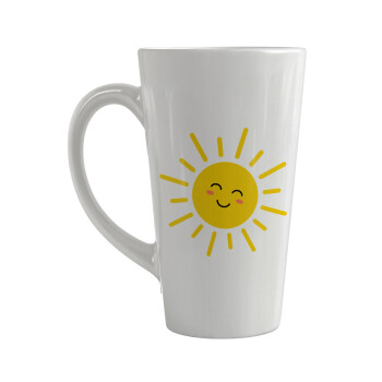 Happy sun, Κούπα κωνική Latte Μεγάλη, κεραμική, 450ml