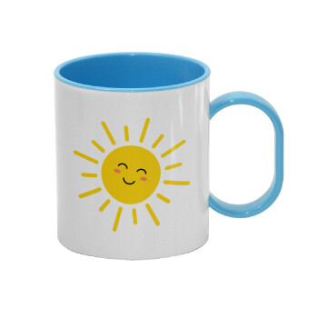 Happy sun, Κούπα (πλαστική) (BPA-FREE) Polymer Μπλε για παιδιά, 330ml