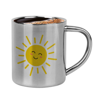 Happy sun, Double-wall metal cup for espresso (220ml)