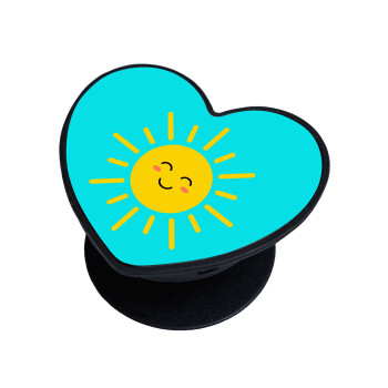 Happy sun, Phone Holders Stand  καρδιά Μαύρο Βάση Στήριξης Κινητού στο Χέρι