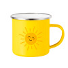 Yellow Enamel Metallic Cup 360ml