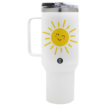 Happy sun, Mega Stainless steel Tumbler with lid, double wall 1,2L