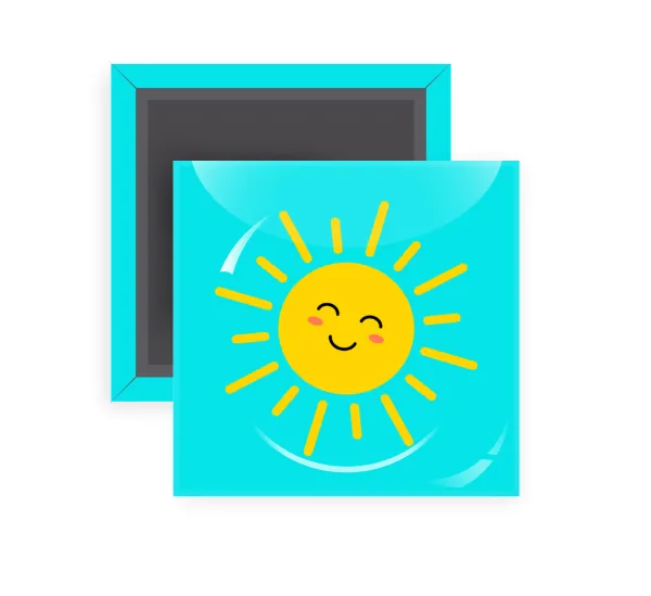 Happy sun — Τετράγωνο (5x5cm)