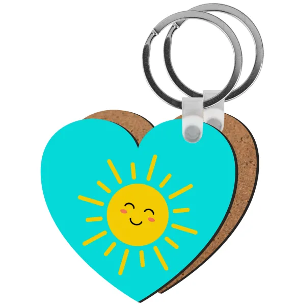 Happy sun — Ξύλινο καρδιά
