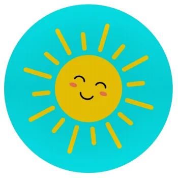 Happy sun, Mousepad Στρογγυλό 20cm