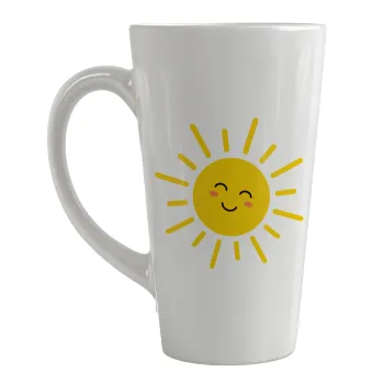 Happy sun, Κούπα κωνική Latte Μεγάλη, κεραμική, 450ml