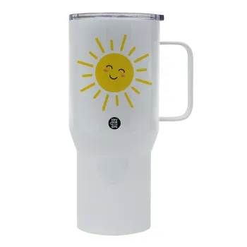 Happy sun, Tumbler με καπάκι, διπλού τοιχώματος (θερμό) 750L