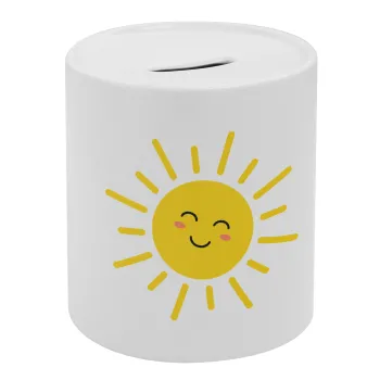 Happy sun, Κουμπαράς πορσελάνης με τάπα