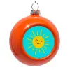 Orange Christmas tree ornament bauble 8cm