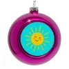 Purple Christmas tree ornament bauble 8cm