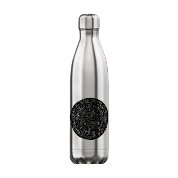 Δίσκος Φαιστού, Μεταλλικό παγούρι θερμός Inox (Stainless steel), διπλού τοιχώματος, 750ml