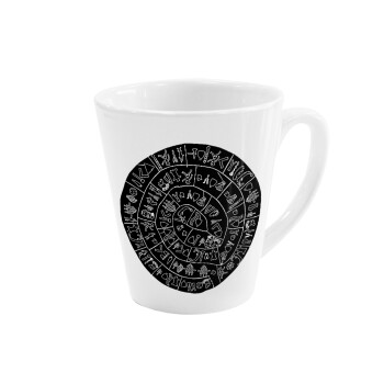 Δίσκος Φαιστού, Κούπα κωνική Latte Λευκή, κεραμική, 300ml