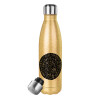 Glitter gold stainless steel thermos bottle, double-walled, 500ml